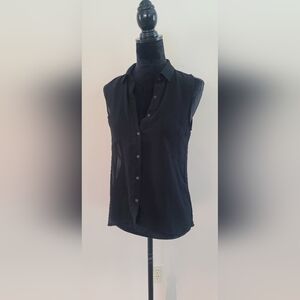 Ambiance Black Sheer Sleeveless Blouse